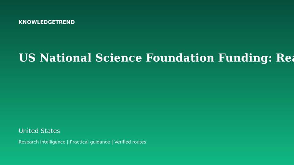 US National Science Foundation Funding: Reading Solicitations and Preparing a Compliant Proposal